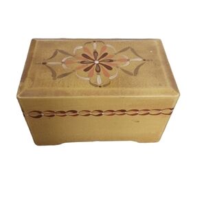 MCM wooden box vintage jewelry box